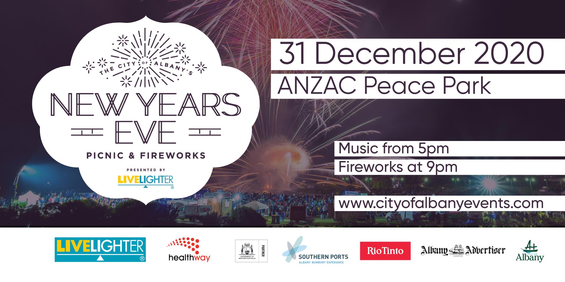 New Year's Eve Picnic and Fireworks presented by LiveLighter