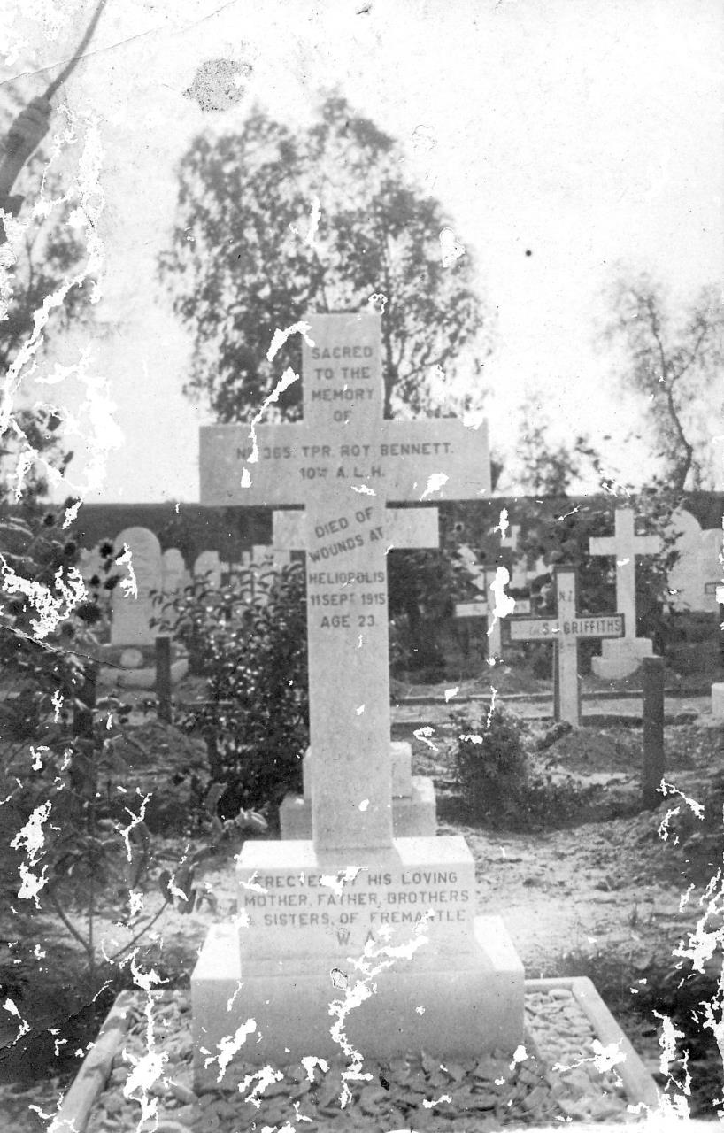 The gravesite of Trooper Roy Bennett