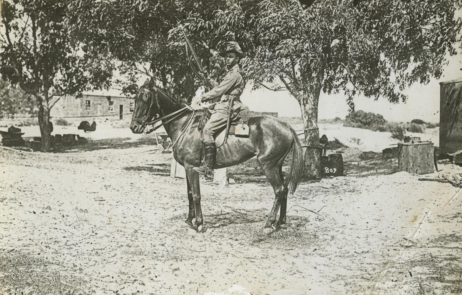 Tpr Albert Cobb at the Rockingham training camp, 1915 