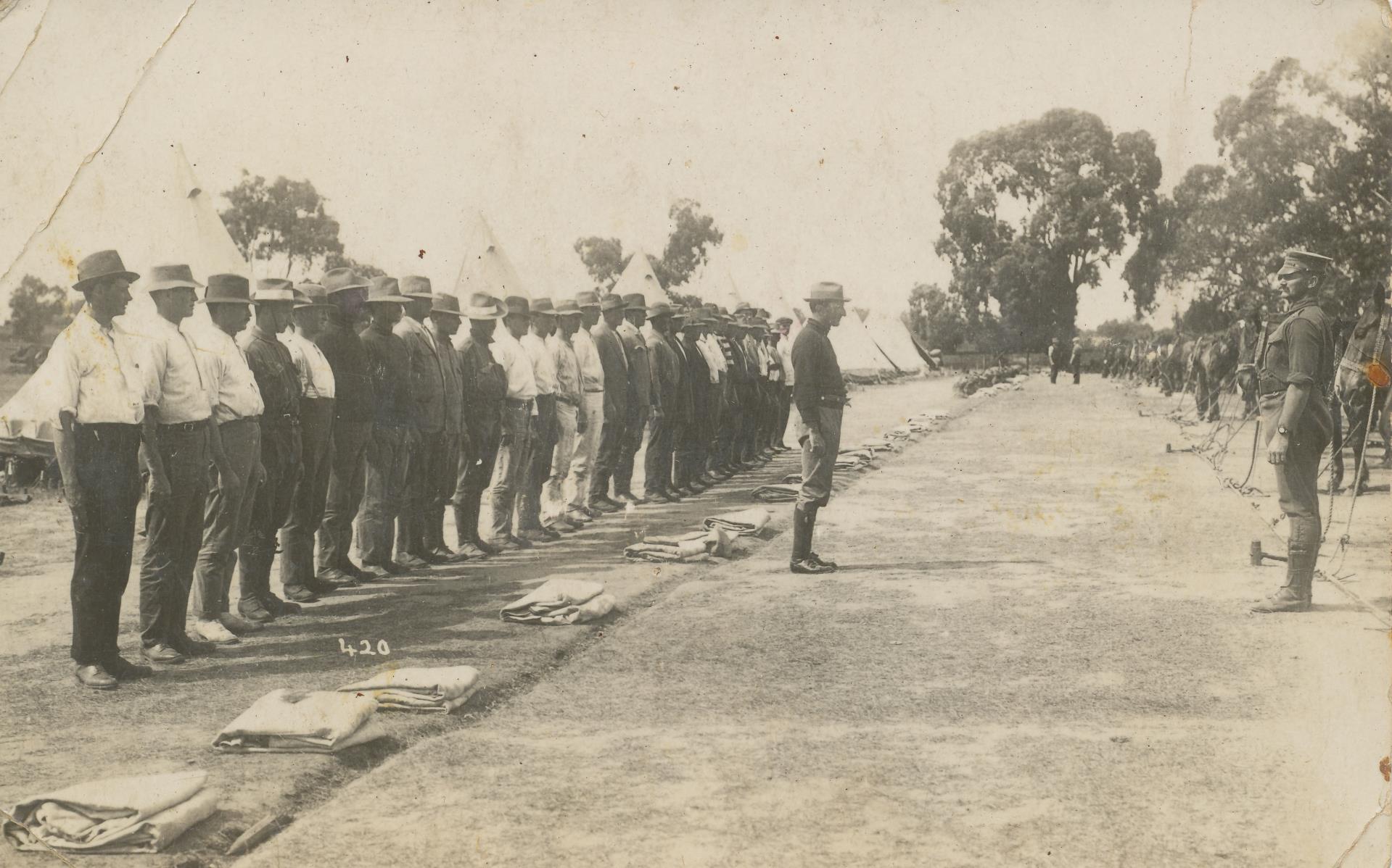 10th Light Horse, D troop, A Squadron at training
