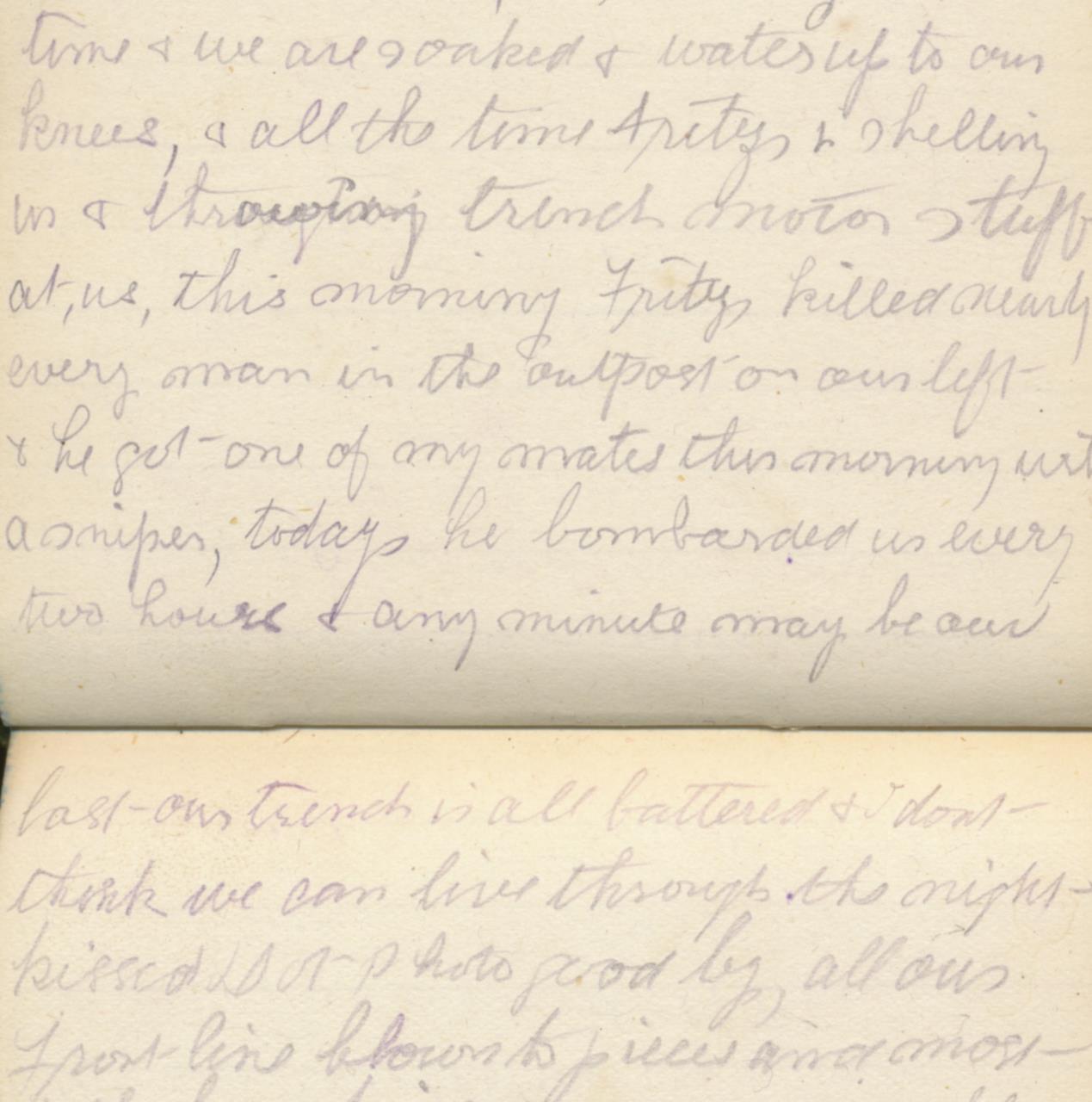 Jack writes of his final goodbye to Dot, 1917