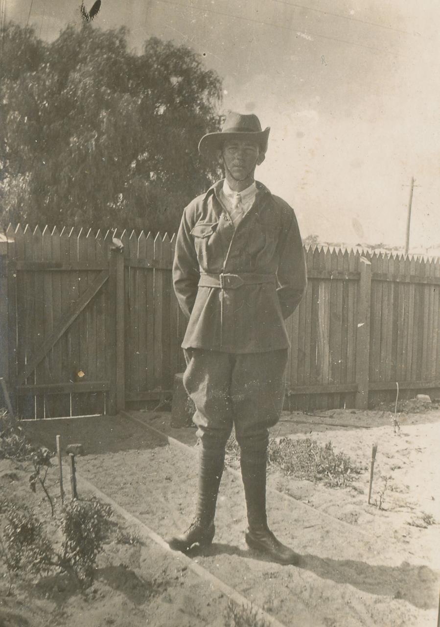 Army cadet Ernest Johnson, Perth 1916.