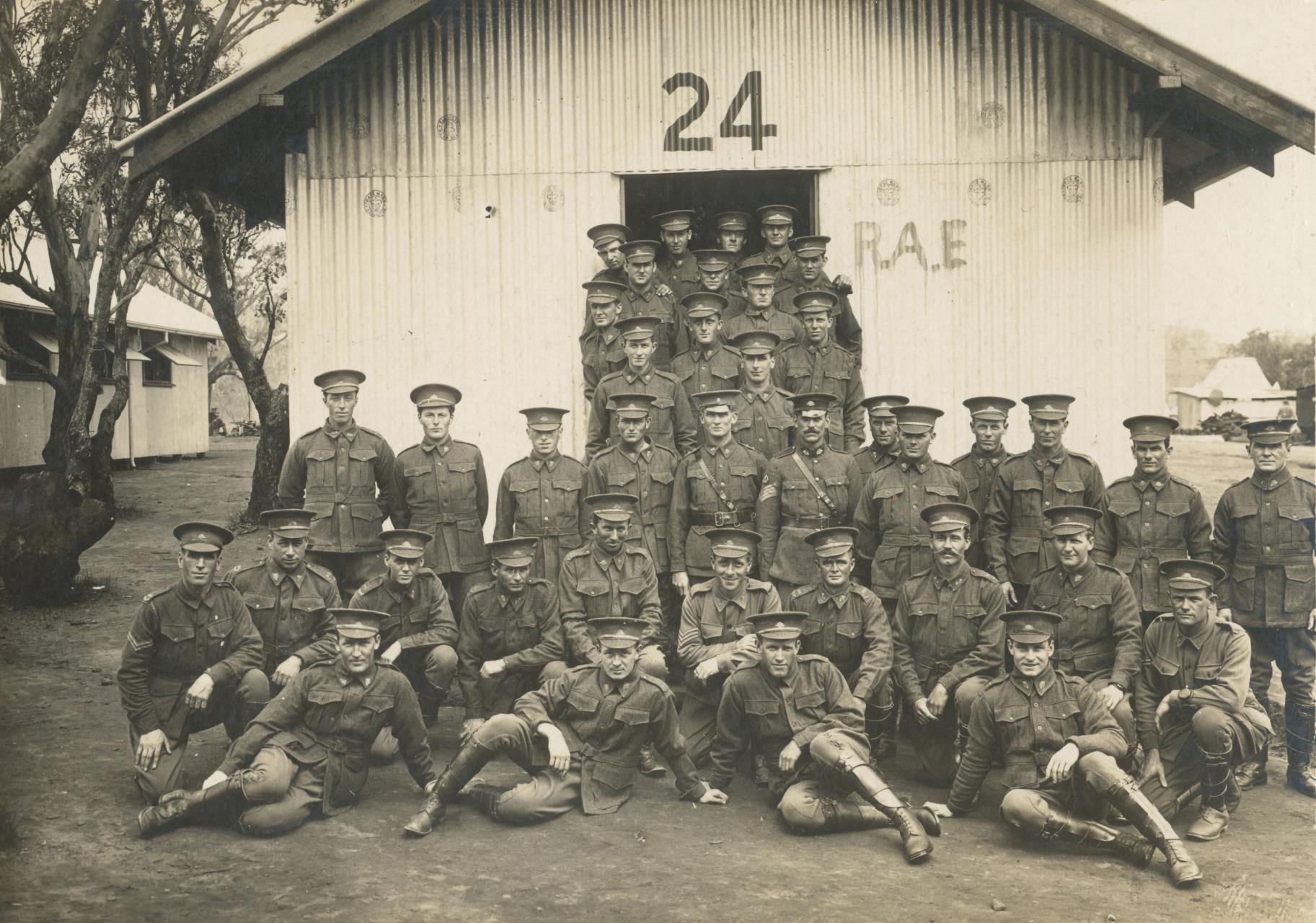 The engineers at Blackboy Hill.  Godfrey stands fourth row from the front on the right.The engineers at Blackboy Hill.  Godfrey stands fourth row from the front on the right.