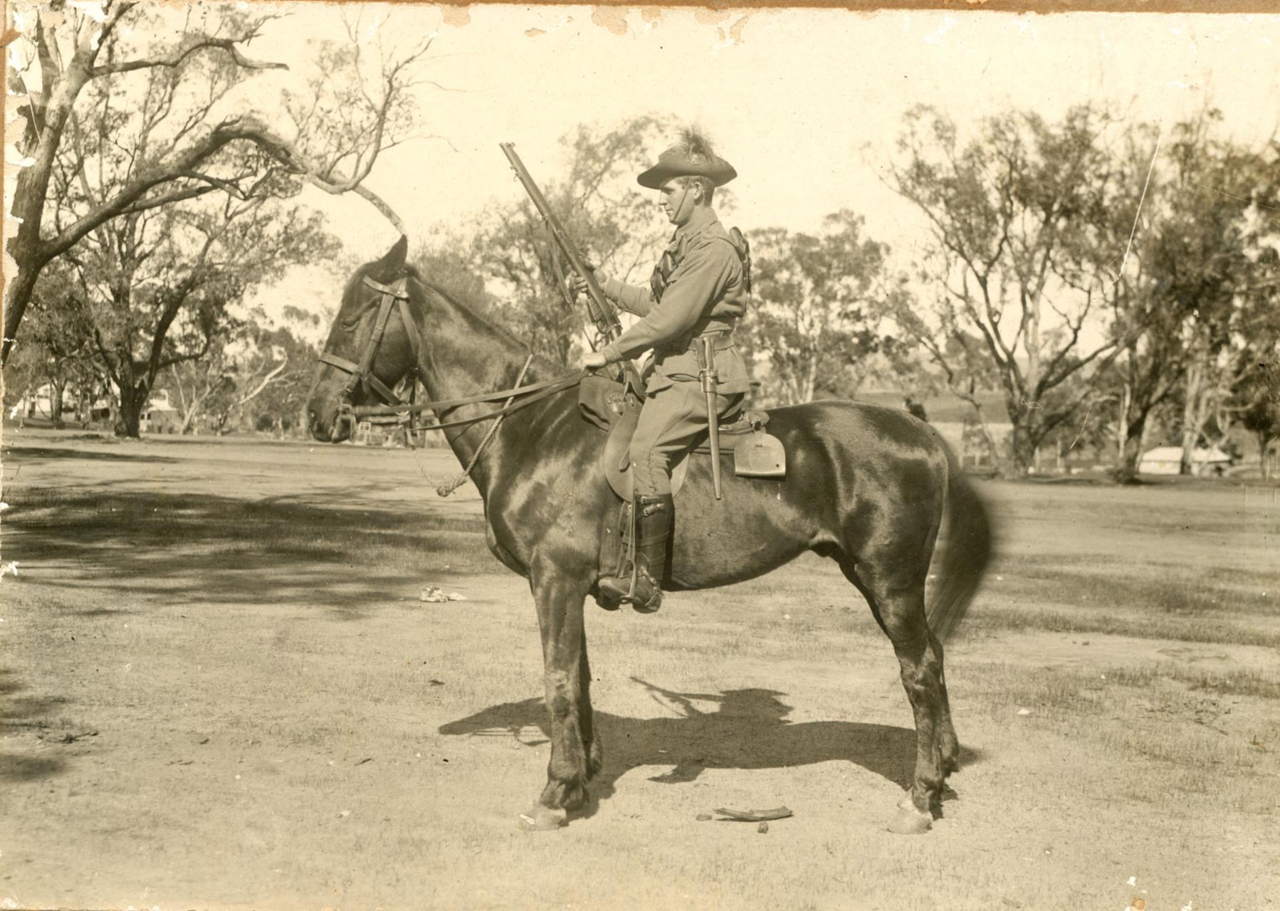 Tpr Martens on his charge at Blackboy Hill, 1915