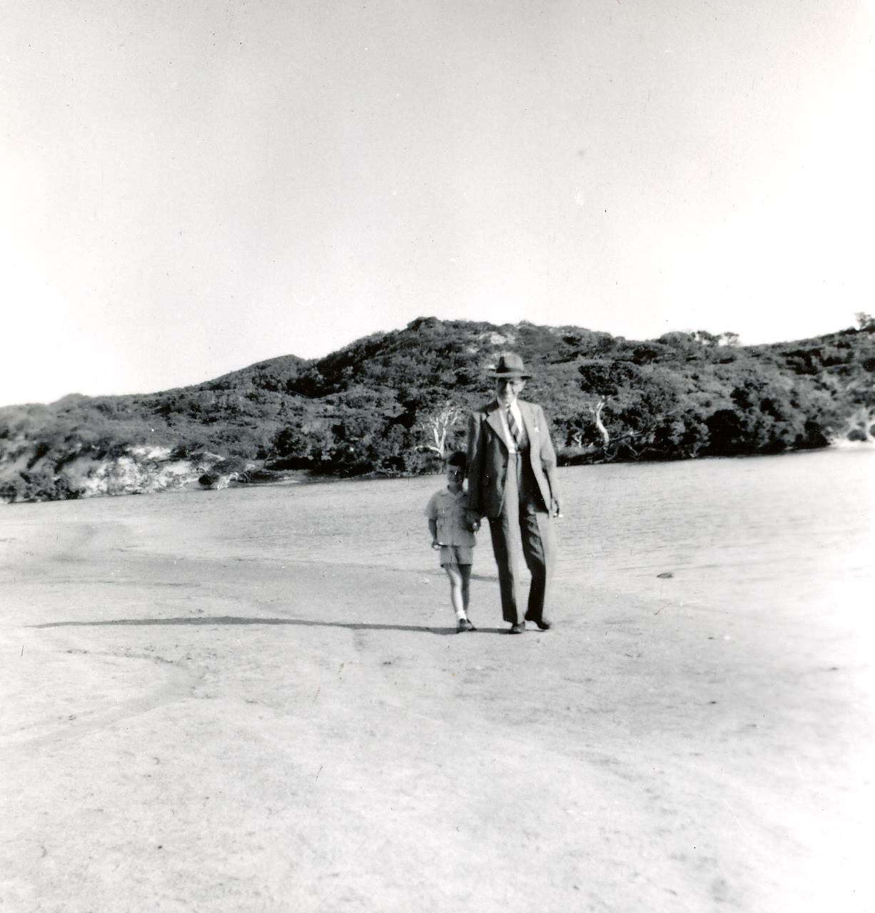 Eric takes a stroll along the river’s edge with David