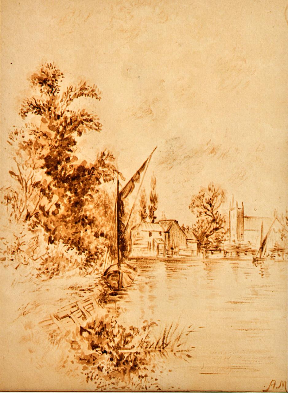 A scenic watercolour painted by Allan Maxwell before leaving for the war in 1914.