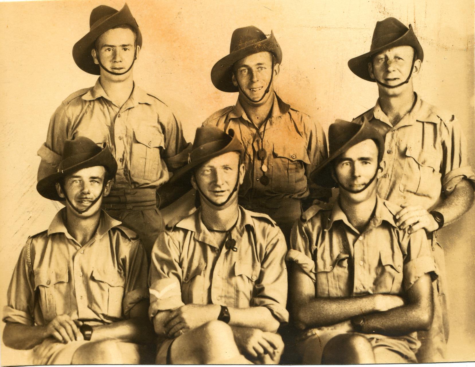 L/Cpl Frank Tassicker, centre, front row, 1940.