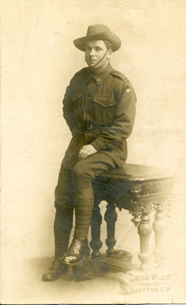 Pte Arthur Taylor in London, 1916/17