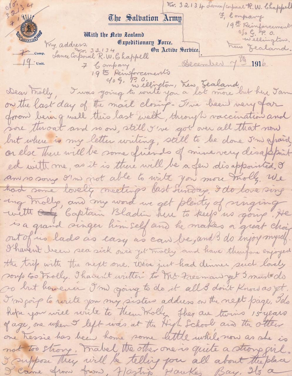 Page 1 of the letter