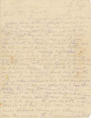 Harry Falby GOMM - Letter